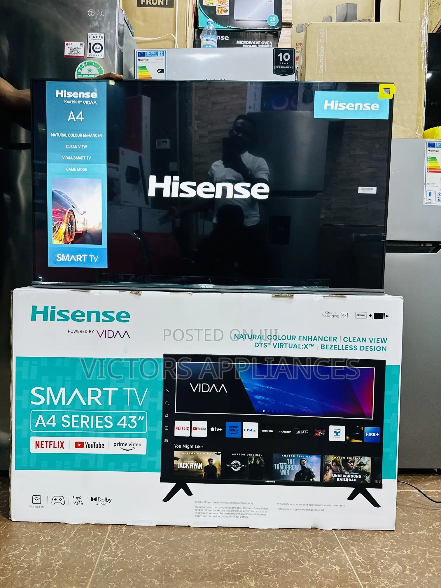Hisense 43” Smart Tv A4 Series Frameless