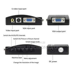AV to VGA Adapter Rca VGA Converter PC Laptop Video TV Rca