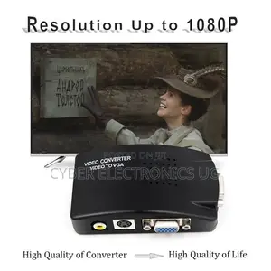 AV to VGA Adapter Rca VGA Converter PC Laptop Video TV Rca