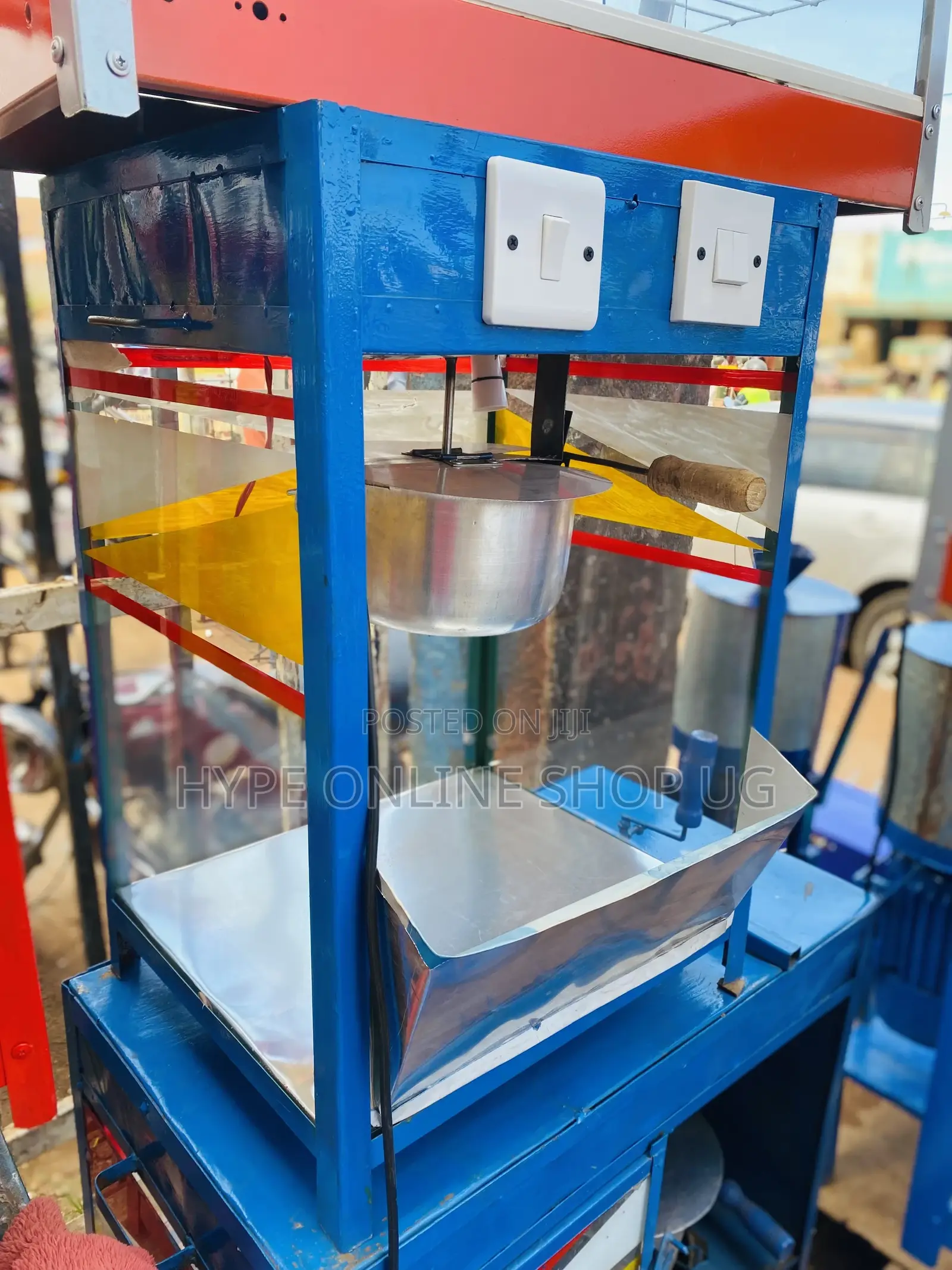 Purple,Blue and Red Popcorn Machine