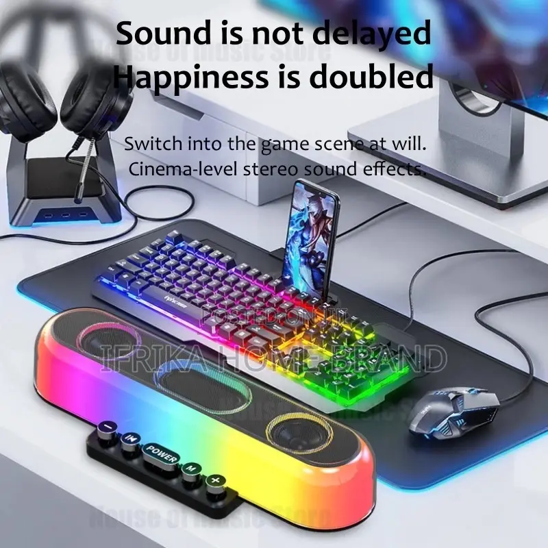 RGB Transparent Colorful Wireless Bluetooth Speaker Soundbar