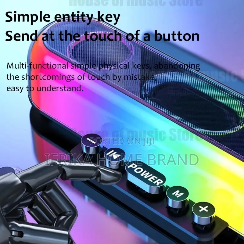 RGB Transparent Colorful Wireless Bluetooth Speaker Soundbar