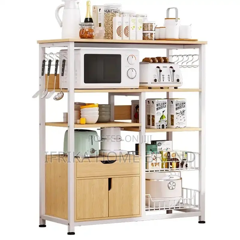 Storage Rack Microwave Oven Multi-Layer Floor Pot Dish Rack