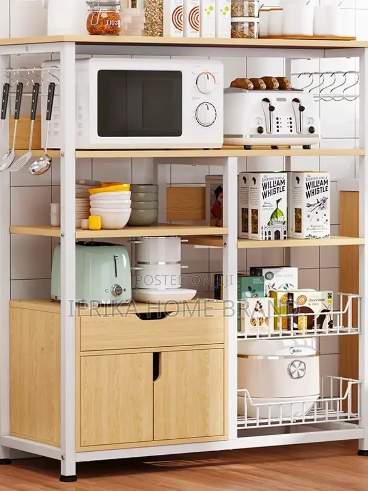 Storage Rack Microwave Oven Multi-Layer Floor Pot Dish Rack