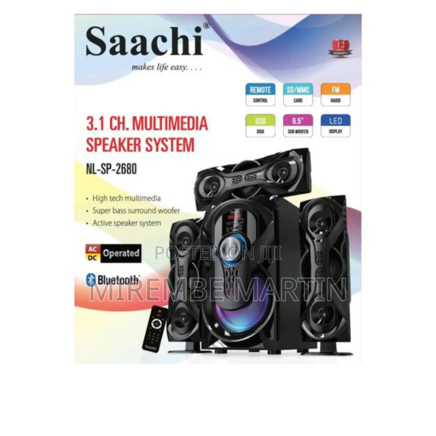 Saachi 3.1CH Multimedia Speaker System.