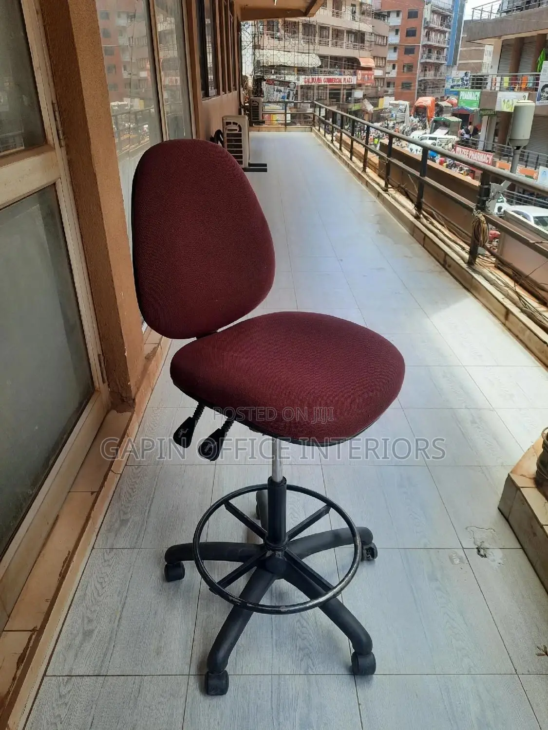 Second Hand Counter Chair, Red
