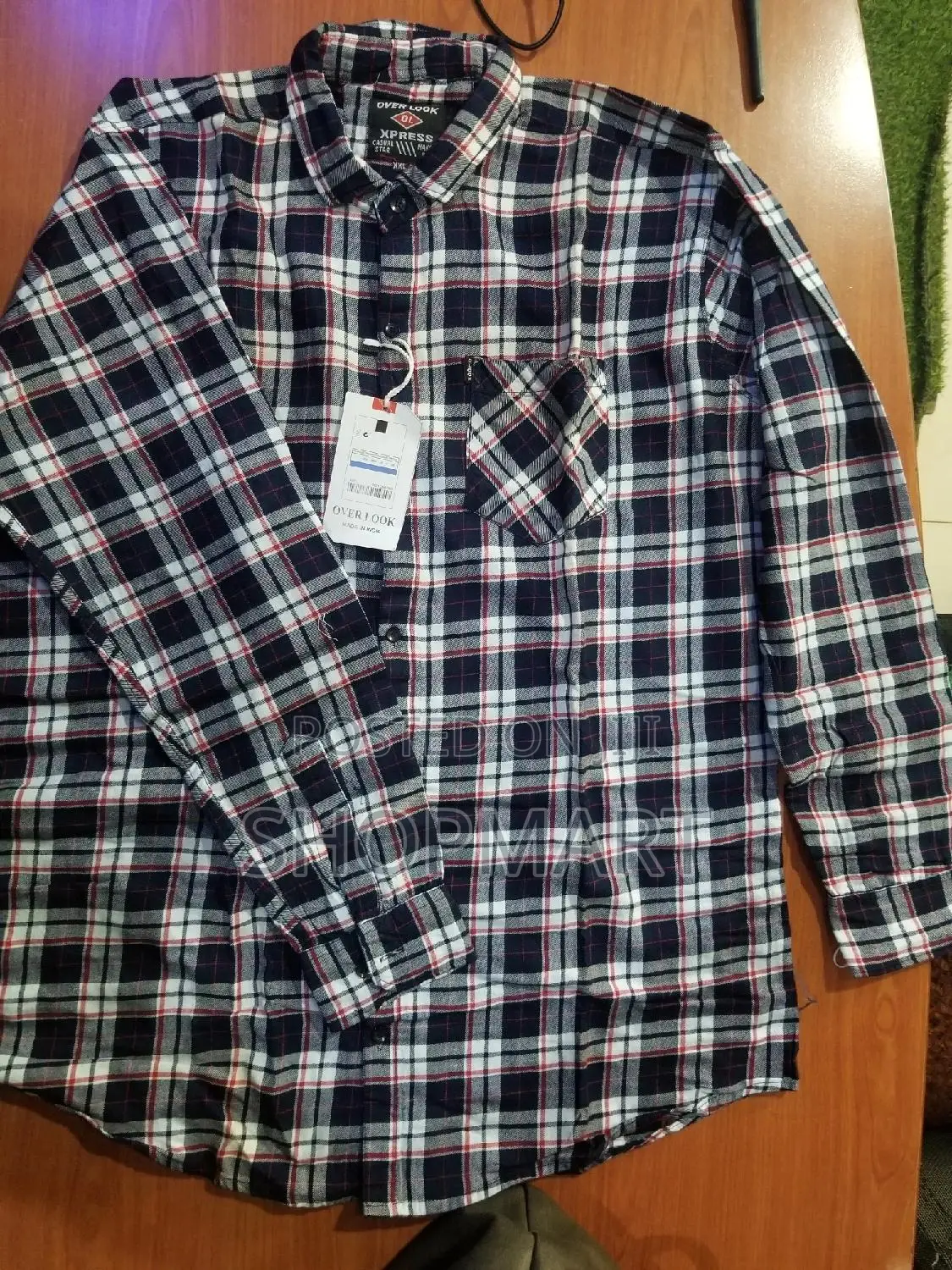 Mens Checkered Plaid Shirt