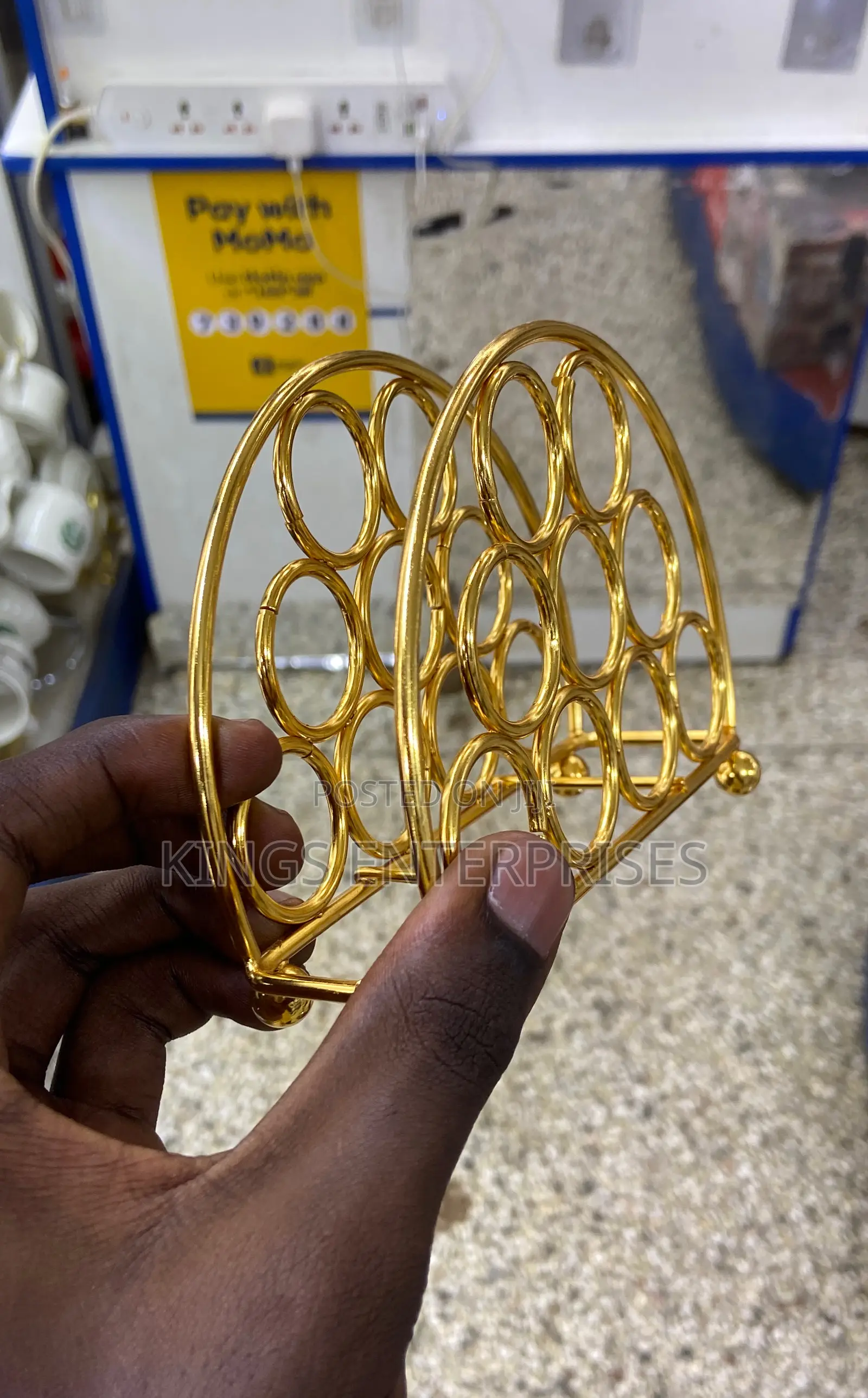 Golden Steel Tissue Holder