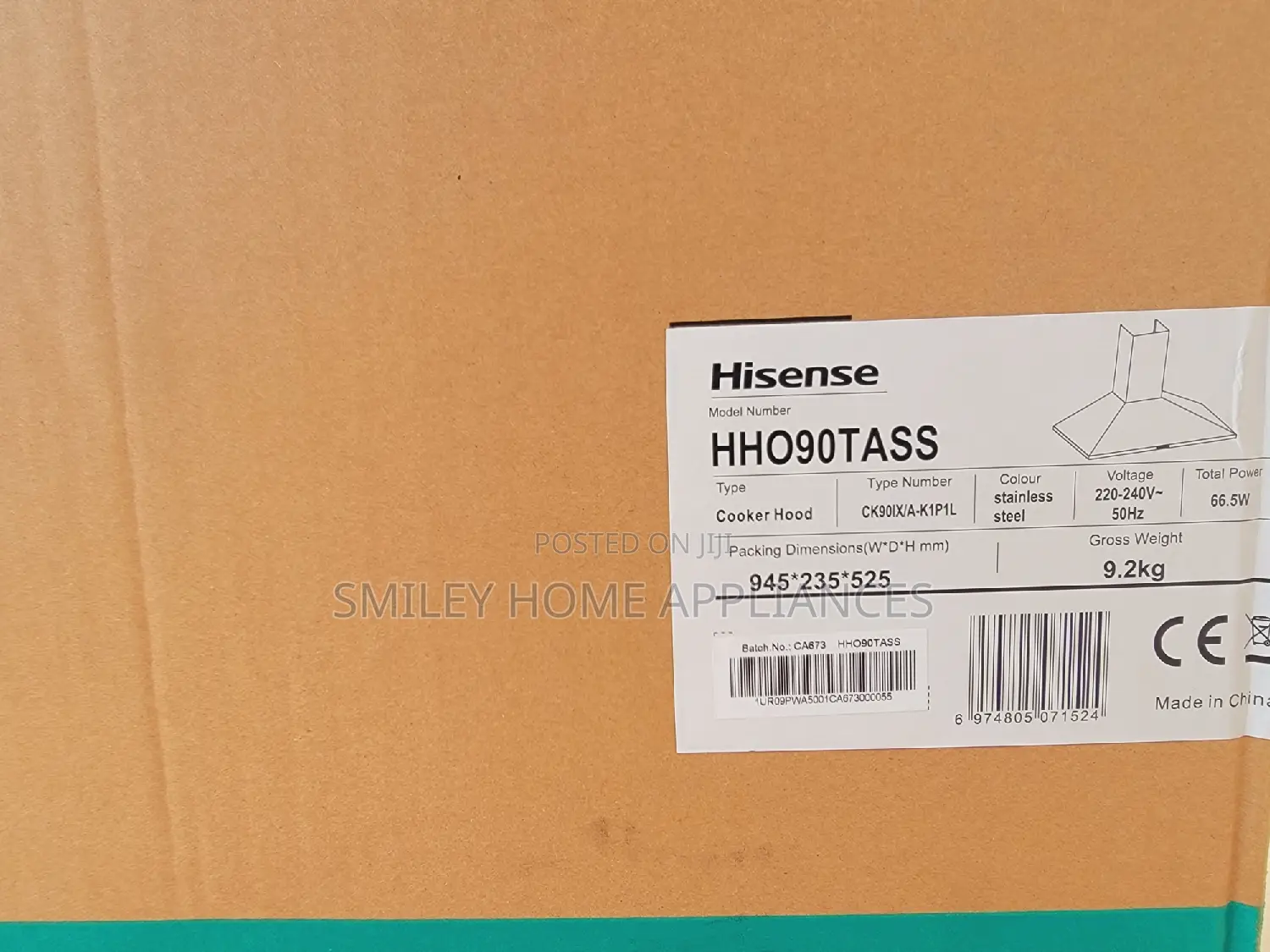 Hisense 90cm by 60cm Cooker Hood
