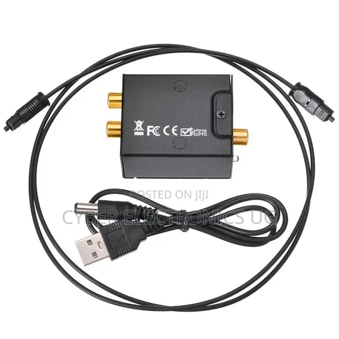 Digital to Analog Audio Converter Optical Fiber Toslink Coax