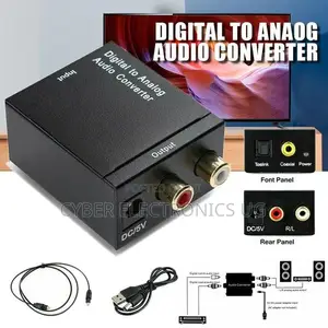 Digital to Analog Audio Converter Optical Fiber Toslink Coax