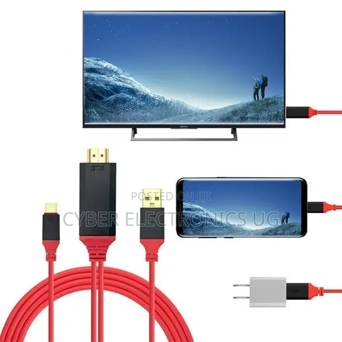  USB 3.1 Type C Phone to HDMI TV/HDTV Video Convert Cable