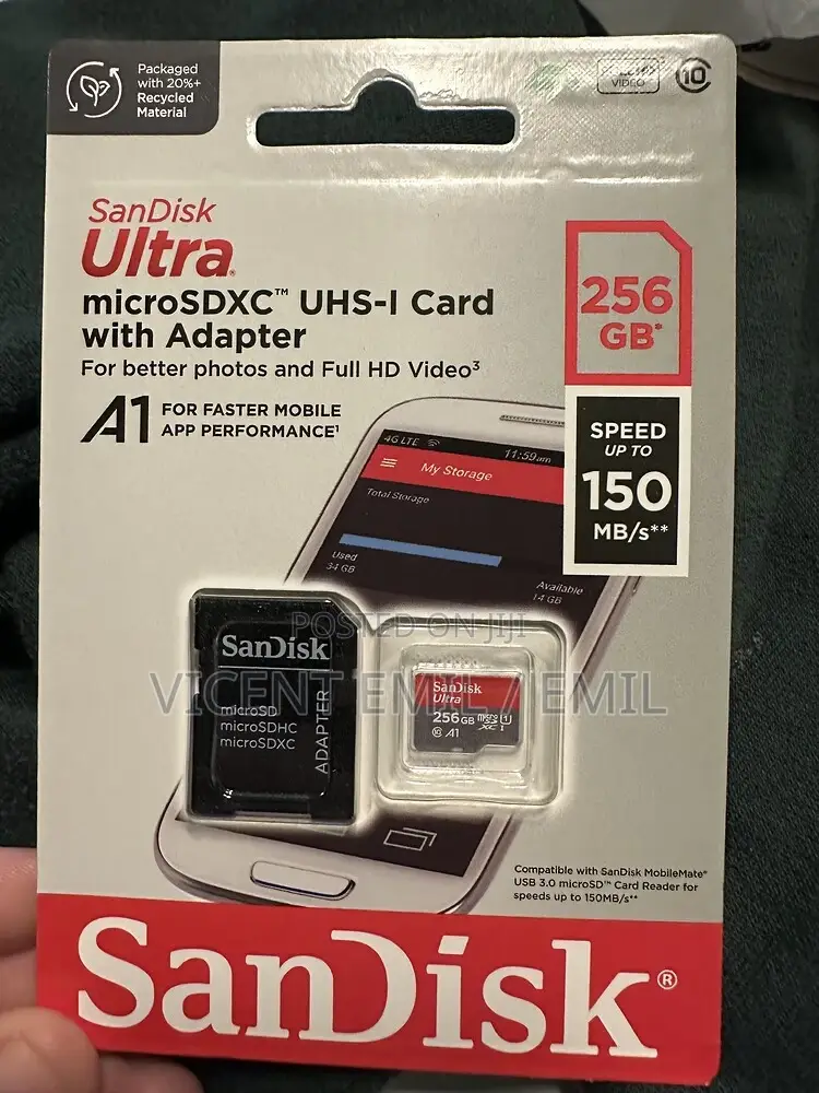 Sandisk Ultra Memory Card 256GB Microsdxc UHS-I Card