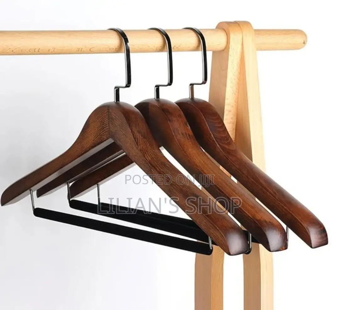 1 Pc Wooden Clothes Hangers