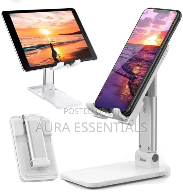 Metal Adjustable Anti Slip Mobile Holder for Table Desktop