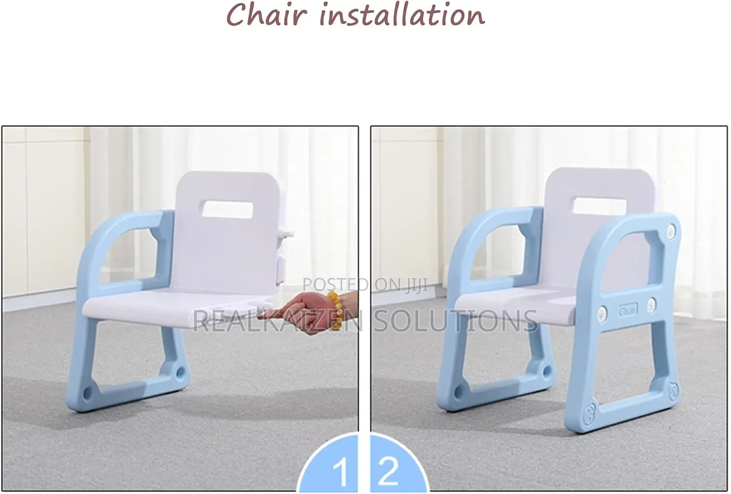 Multifunctional Children's Non-Slip 1 Table and 2 Chair Set