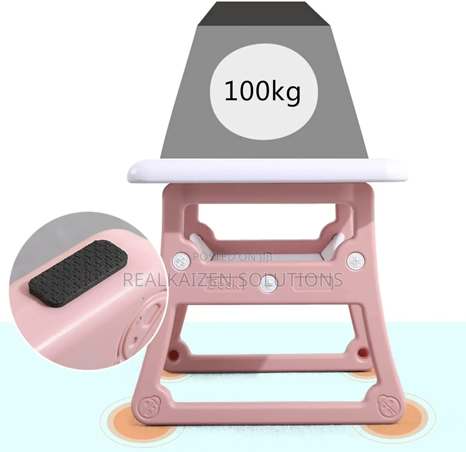 Multifunctional Children's Non-Slip 1 Table and 2 Chair Set