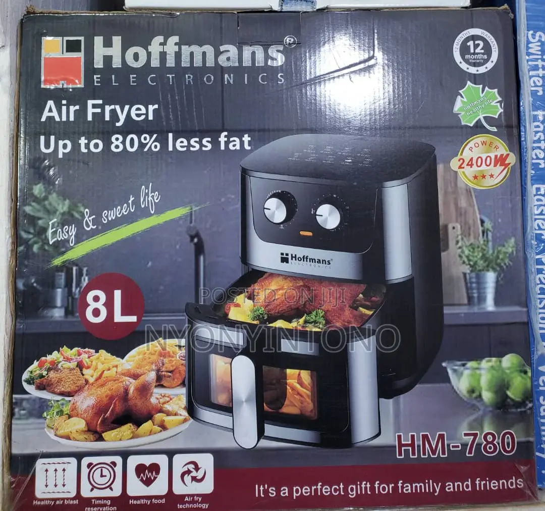 Hoffmans 8L Electric Air Fryer With 12 Months Warranty.