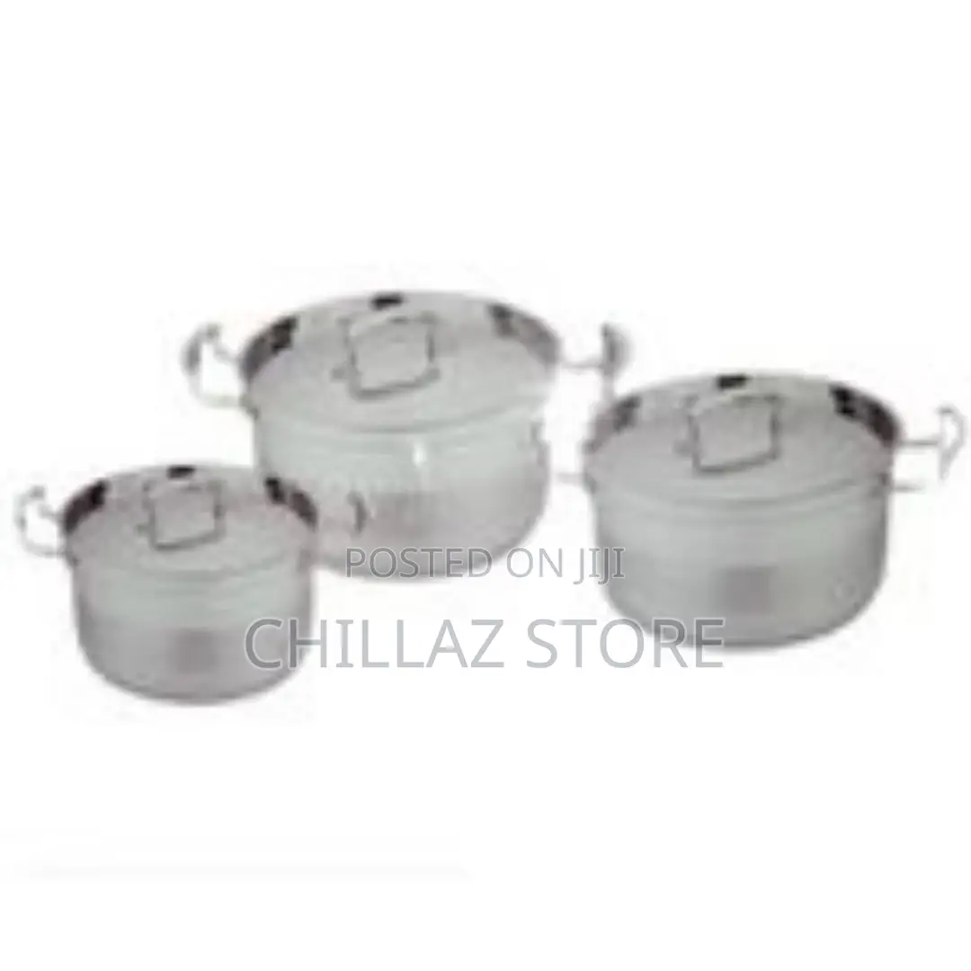 3pieces of Heavy Stainless Steel Saucepans Cookware