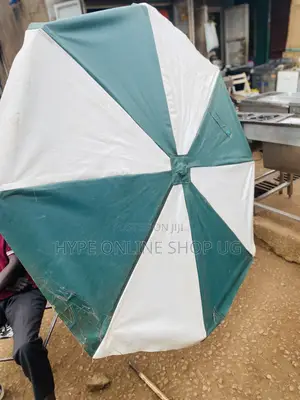 White and Green Sunlight and Rain Umbrella