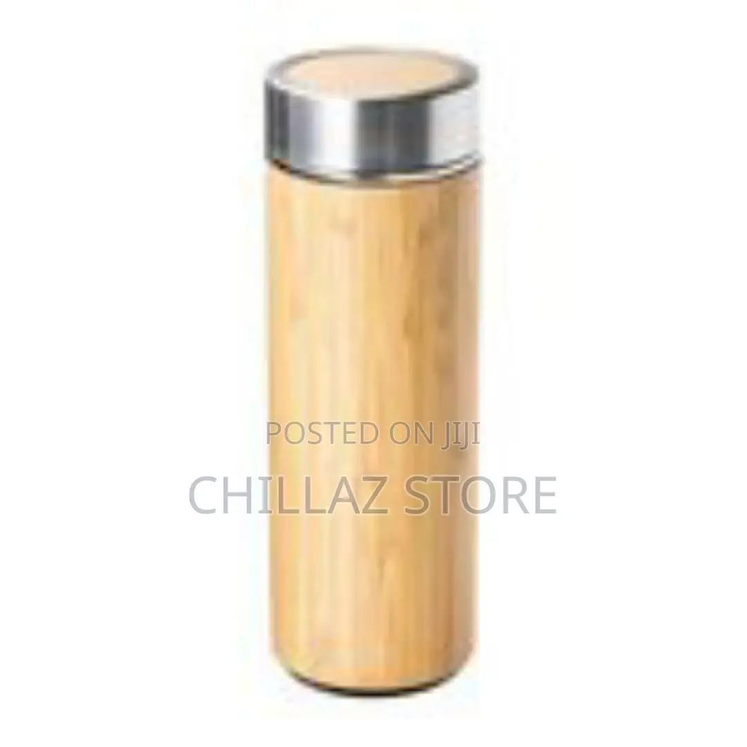 Double Wall Stainless Steel Bamboo Insulating Vacuum Flask