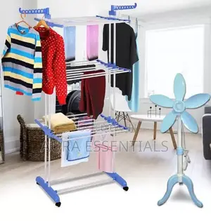Folding Heavy Duty Outdoor Three Layer Clothes Rack