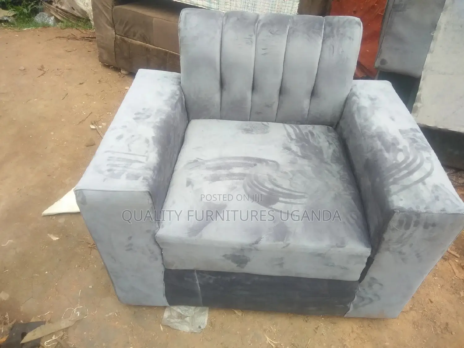 Single Seater Sofa Seat in Gray Colour