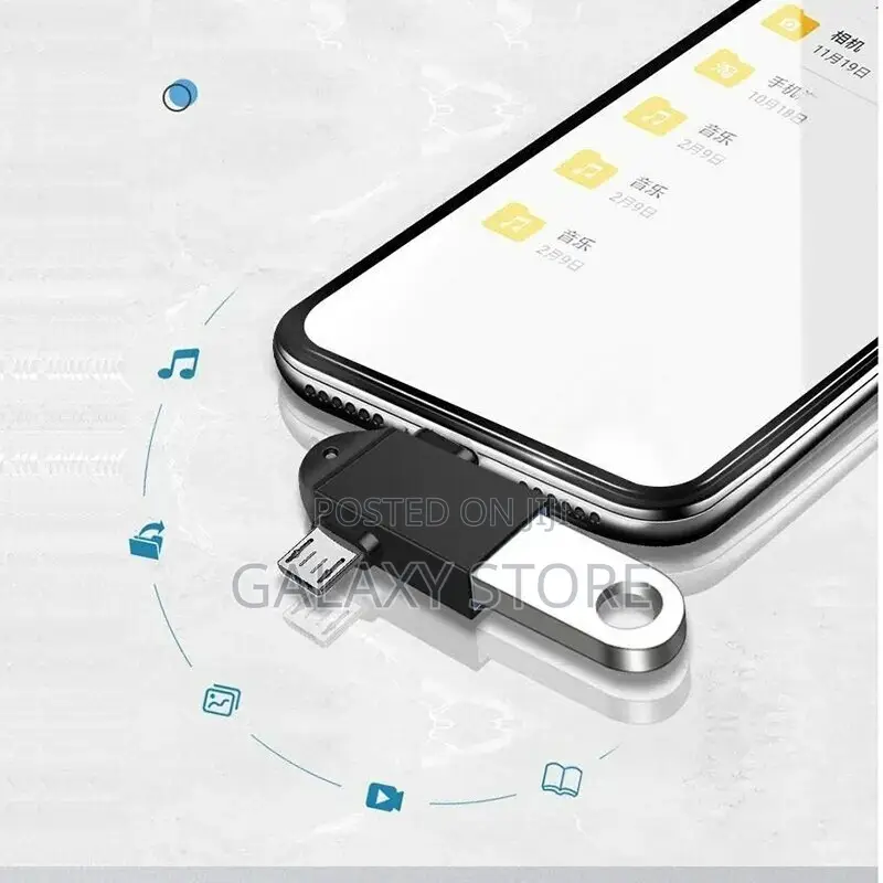 2 in 1 OTG Converter Type C and Smart to USB 3.0 Adapter