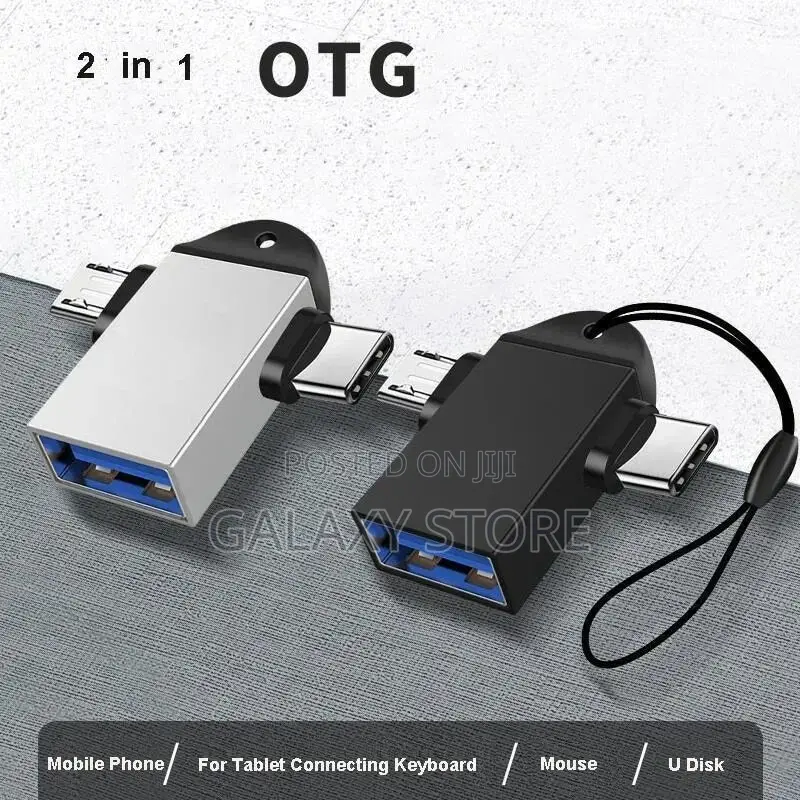 2 in 1 OTG Converter Type C and Smart to USB 3.0 Adapter
