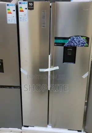 Hisense 670L Silver Side by Side Refrigerator With Dispenser