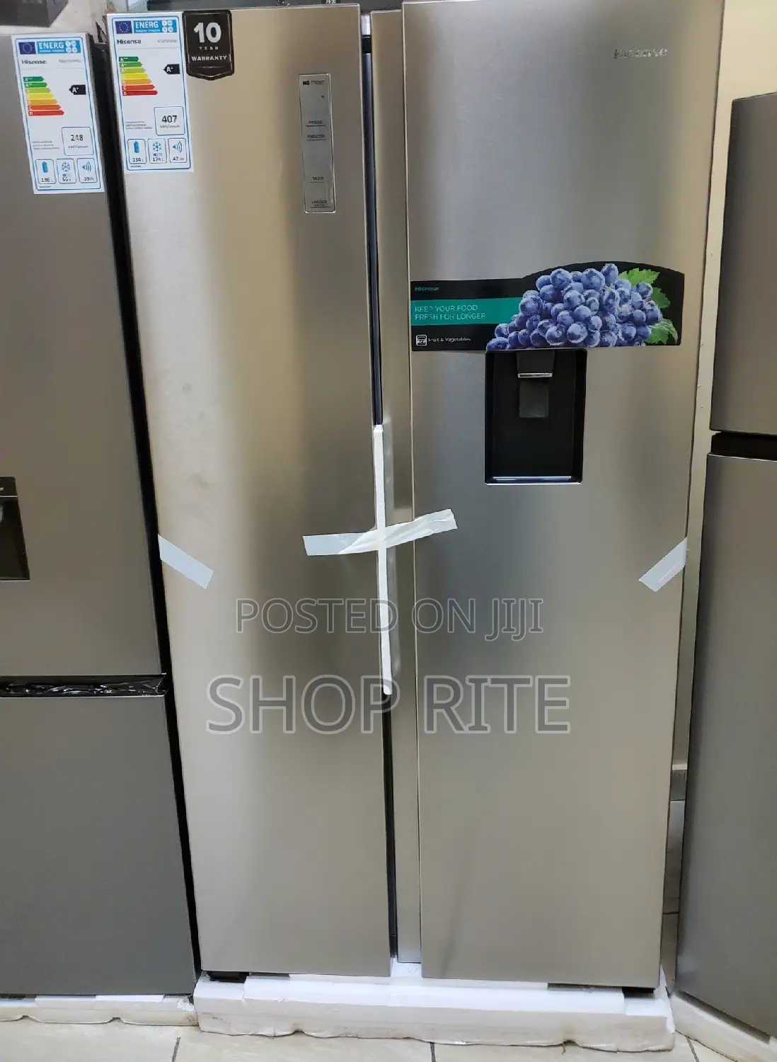 Hisense Extra Large 670L Silver Door Automatic Refrigerator