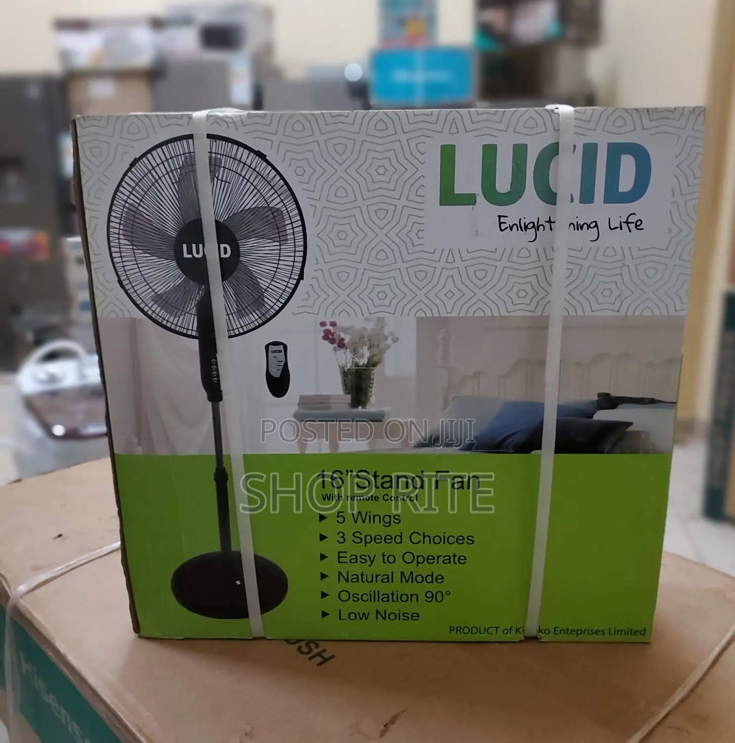 Lucid Stand Alone Original Fan With Remote