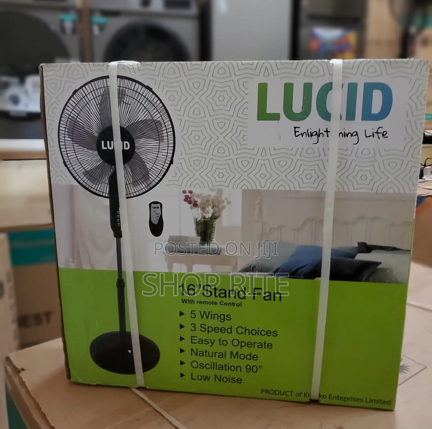 Beyi Powa Lucid Floor Standing Fan With Remote