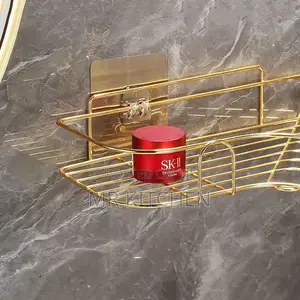 Bathroom Corner Shelves (Gold)