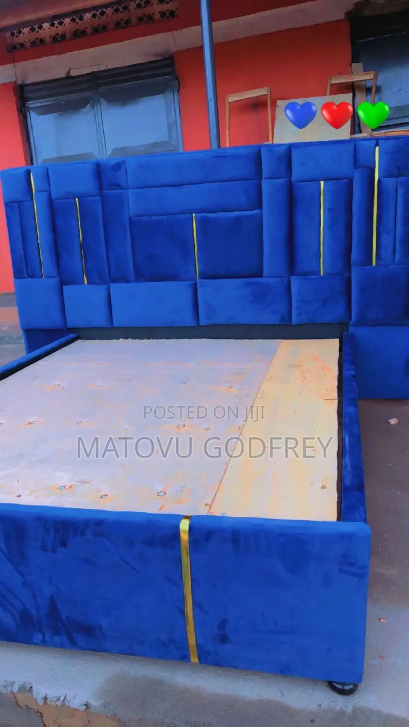 Darkblue 5*6 King Size Bed