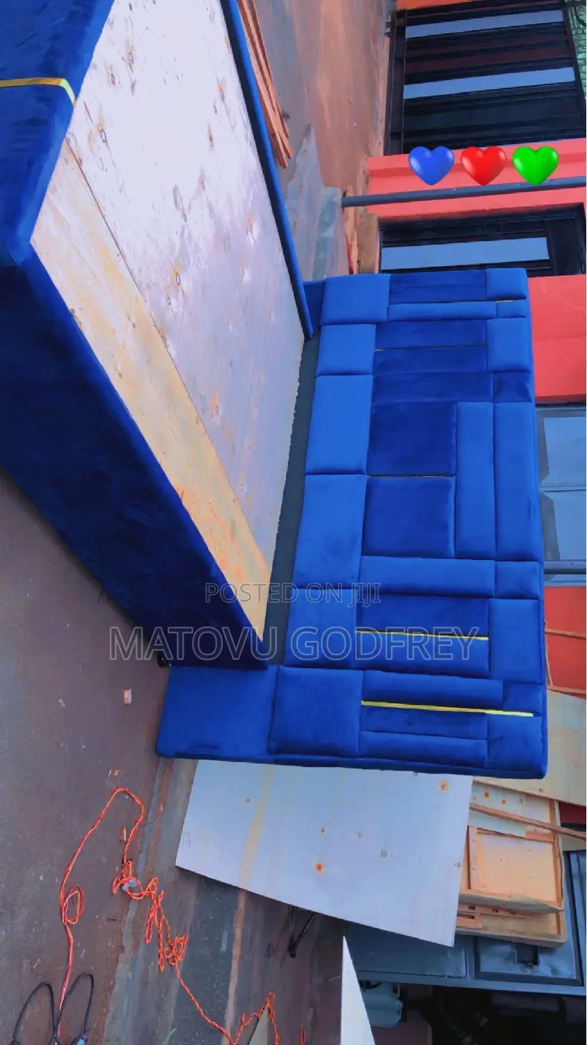 Darkblue 5*6 King Size Bed
