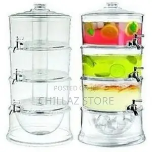 Acrylic 3-Tier Water, Juice Drink Dispenser