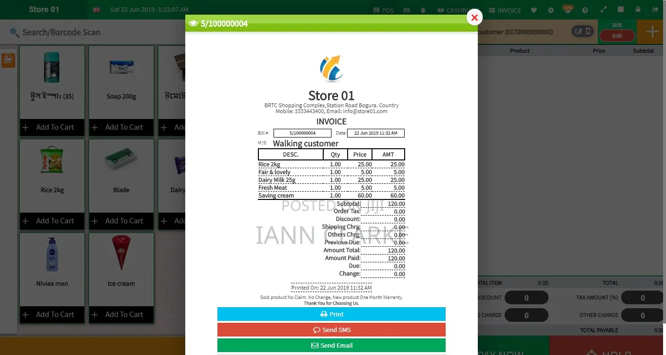 Point of Sale System for Retail/Hardware/Wholesale/Bar Etc