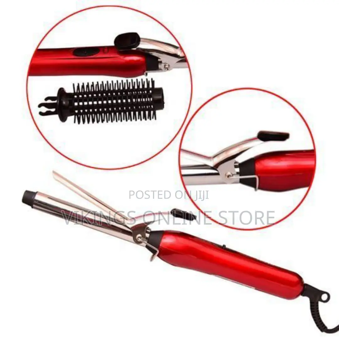2 in 1 Hair Curler and Straightening Iron Detachable Comb