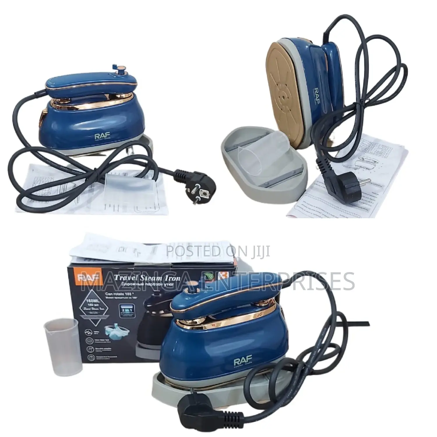 RAF 160ml Portable Handheld Travel Steam Iron(1000w,R1142B)