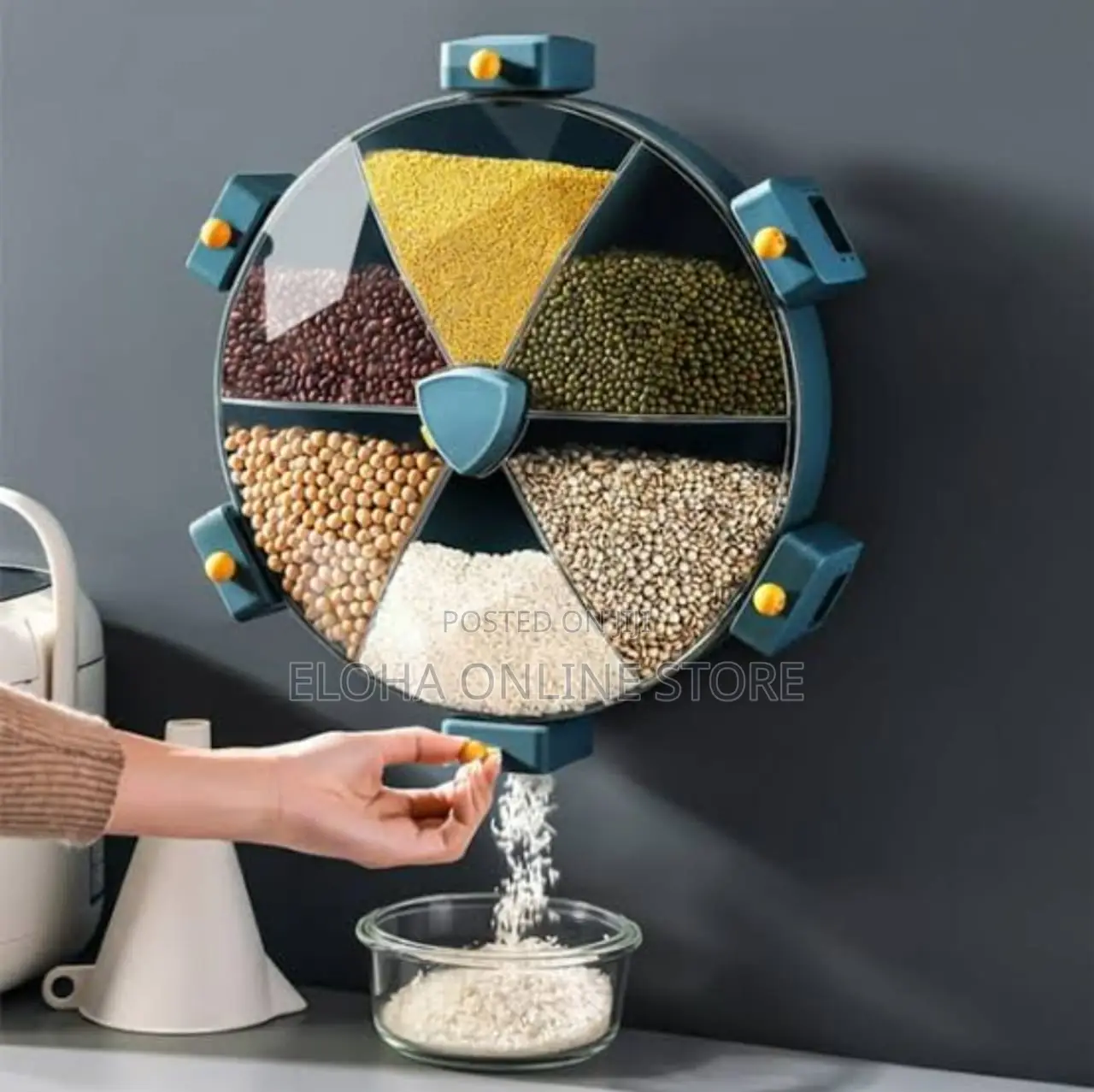 6 in 1 Wall Mount Storage Container Cereal Grain