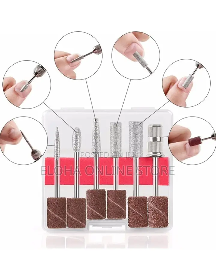 Electric Nail Drill With 6 Grinder Bits