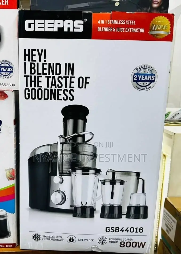 Blender and Juice Extractor, Geepass Juicer