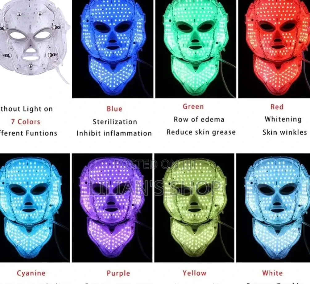 7 Colors Led Face Mask for Facial and Neck