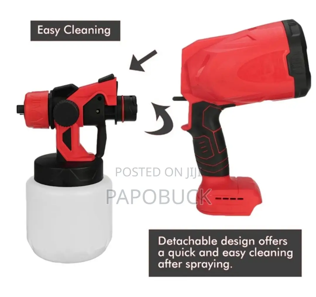 Cordless Paint Spray Gun With 2 Batteries