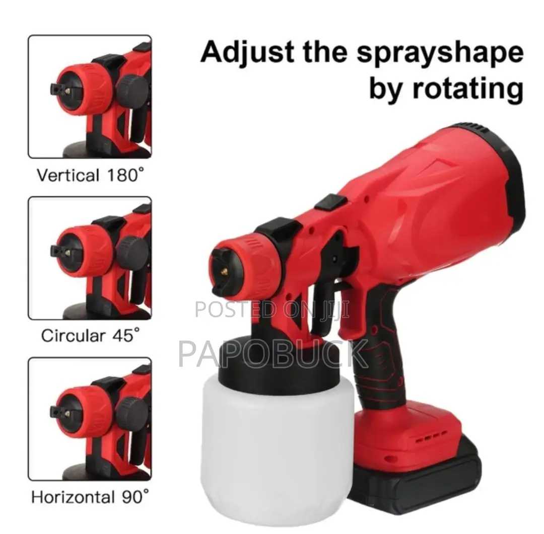 Cordless Paint Spray Gun With 2 Batteries