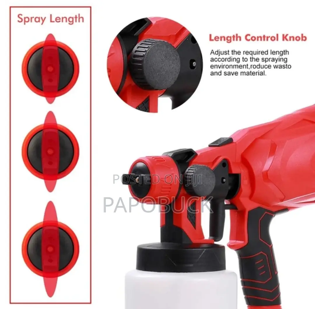 Cordless Paint Spray Gun With 2 Batteries
