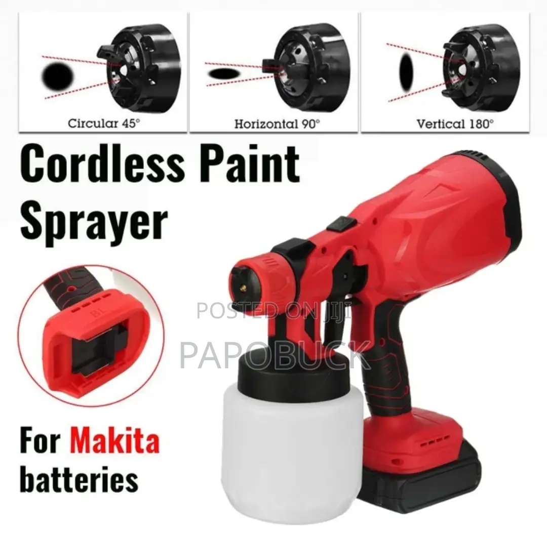 Cordless Paint Spray Gun With 2 Batteries