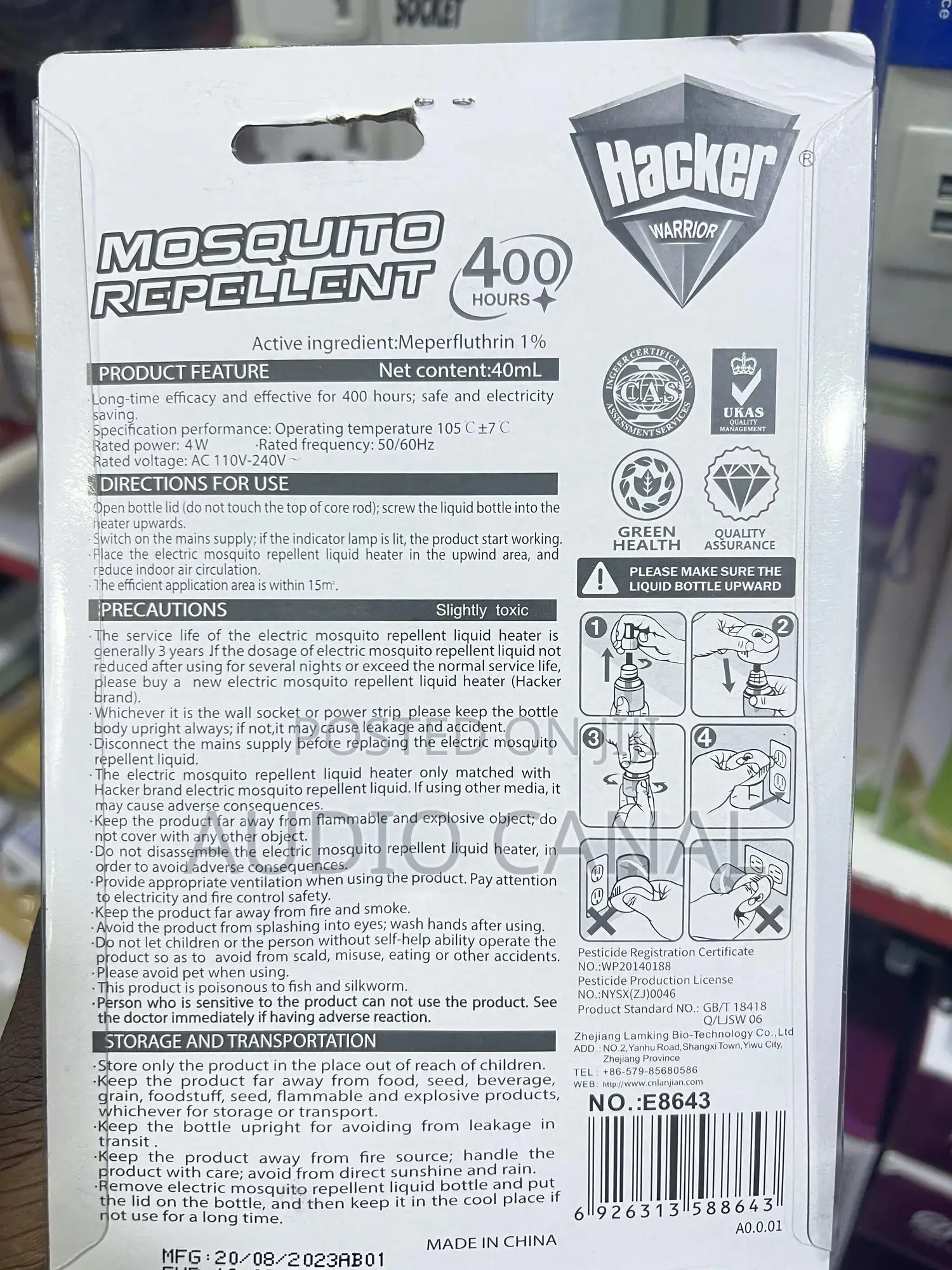 Hacker Warrior Mosquito Repellent