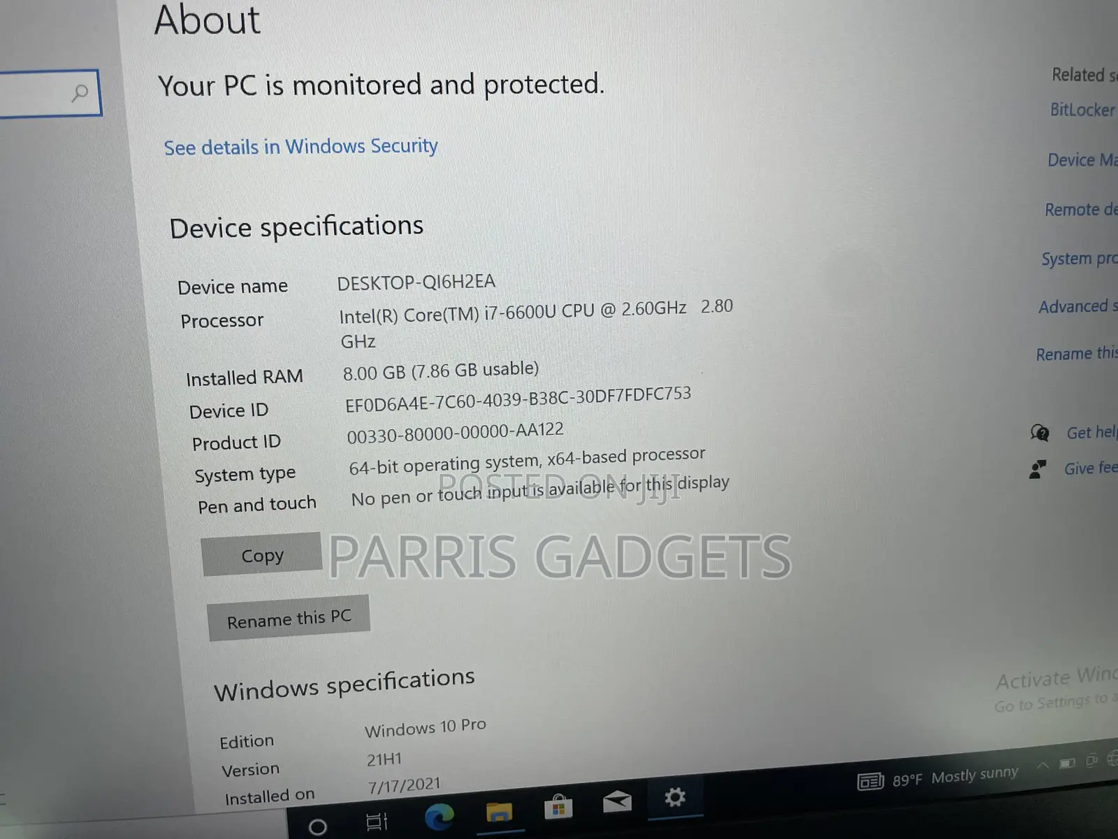 Laptop Dell Latitude 14 5480 8GB Intel Core I7 SSD 256GB